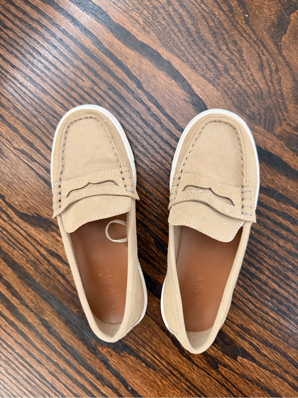 J. Crew Factory Tan Suede Boys Loafers